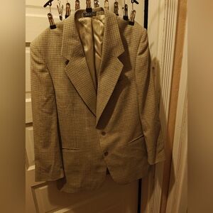 Men's Vito Rufolo Tan Blazer Made In Italy Pure New Wool